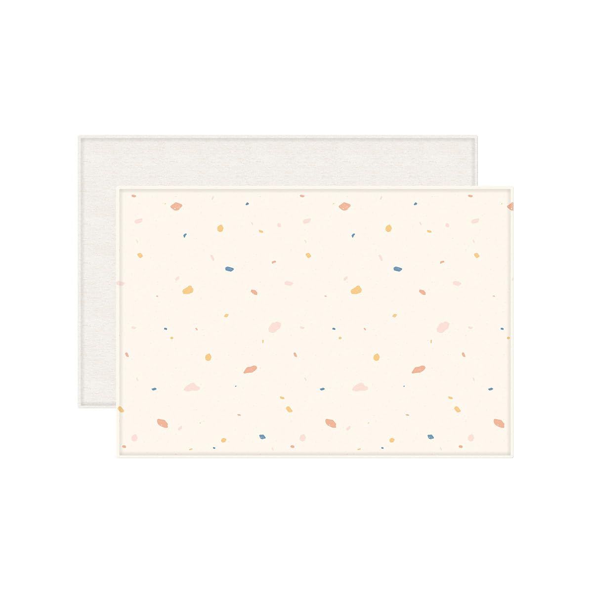 Tapete de Atividades Dupla Face Infantil Parklon PVC Premium Jelly Terazzo & Sage beige 190cm x 130cm x 1,2cm