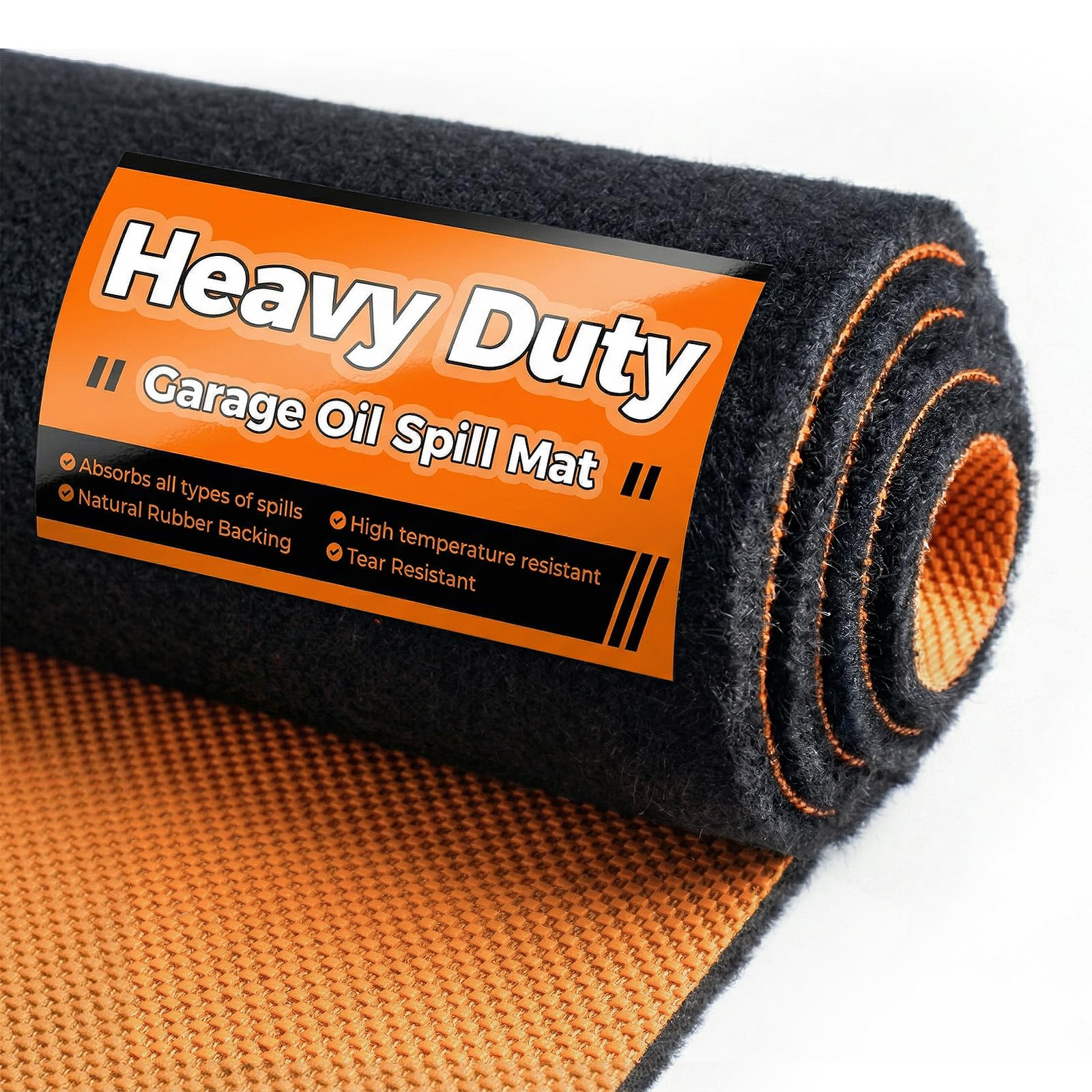 Tapete Absorvente de Óleo de Alta Resistência, Ideal para Garagem Ou para Colocar Embaixo do Carro, 162,5 Cm X 81,3 Cm, À Prova D'Água, com Base de Borracha de 6,35 Mm Que Protege O Piso