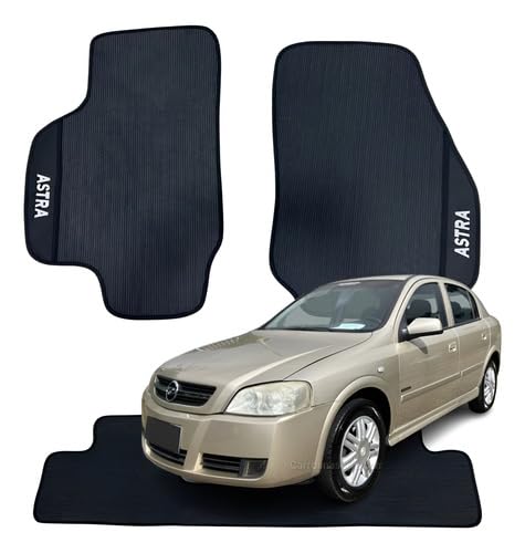 Tapete De Borracha Automotivo Jogo Completo Com 3 Peças Impermeável Personalizado Bordado Com Acabamento Em Viés Antiderrapante Próprio Para Carros Astra 1999 A 2011