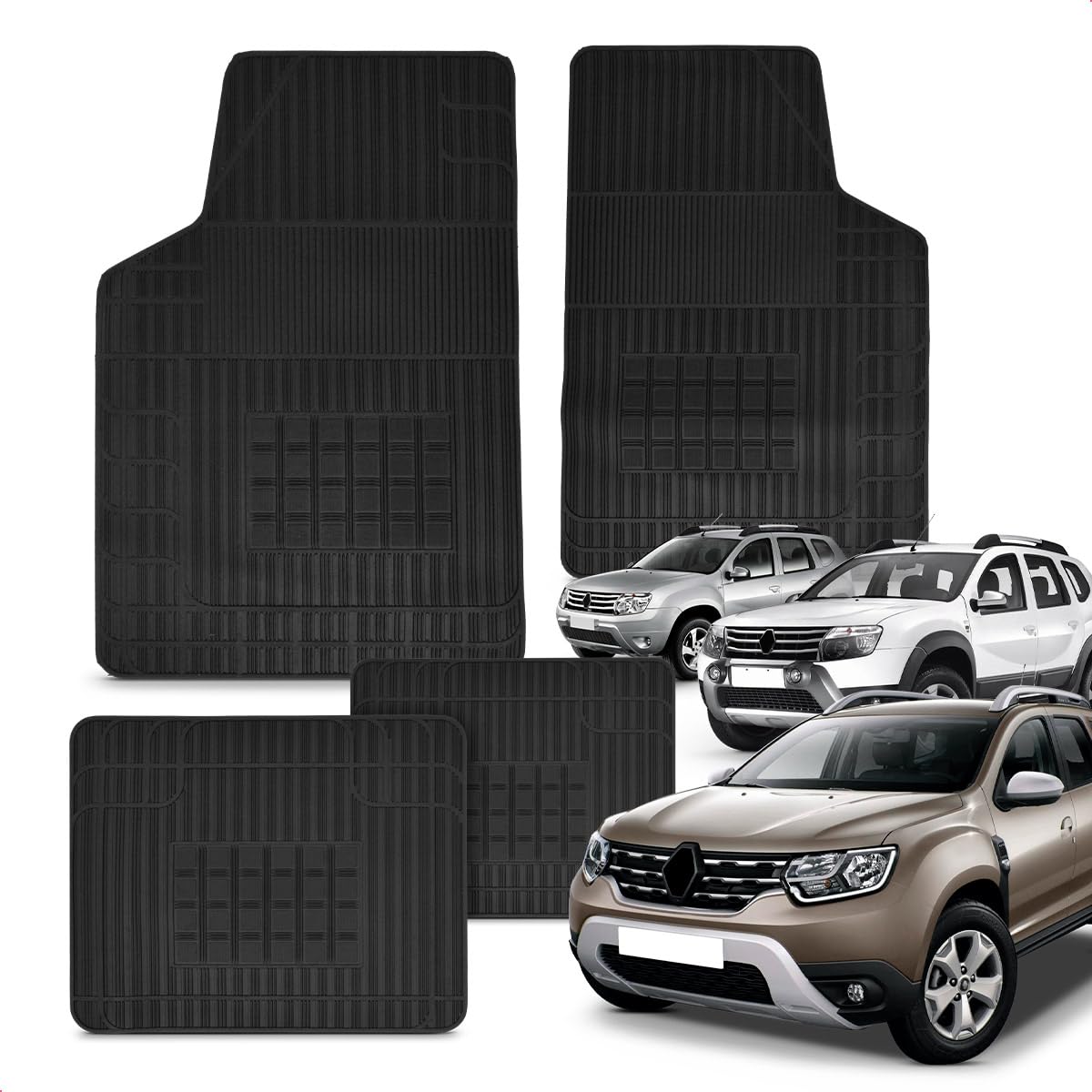 Jogo Tapete 100% Borracha Duster 2012 A 2026 Impermeável Antiderrapante Automotivo 4 Peças