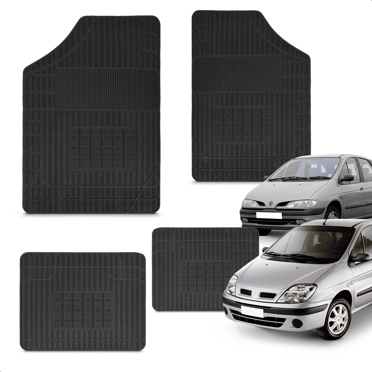 Jogo Tapete 100% Borracha Scenic 1999 A 2010 Impermeável Antiderrapante Automotivo 4 Peças