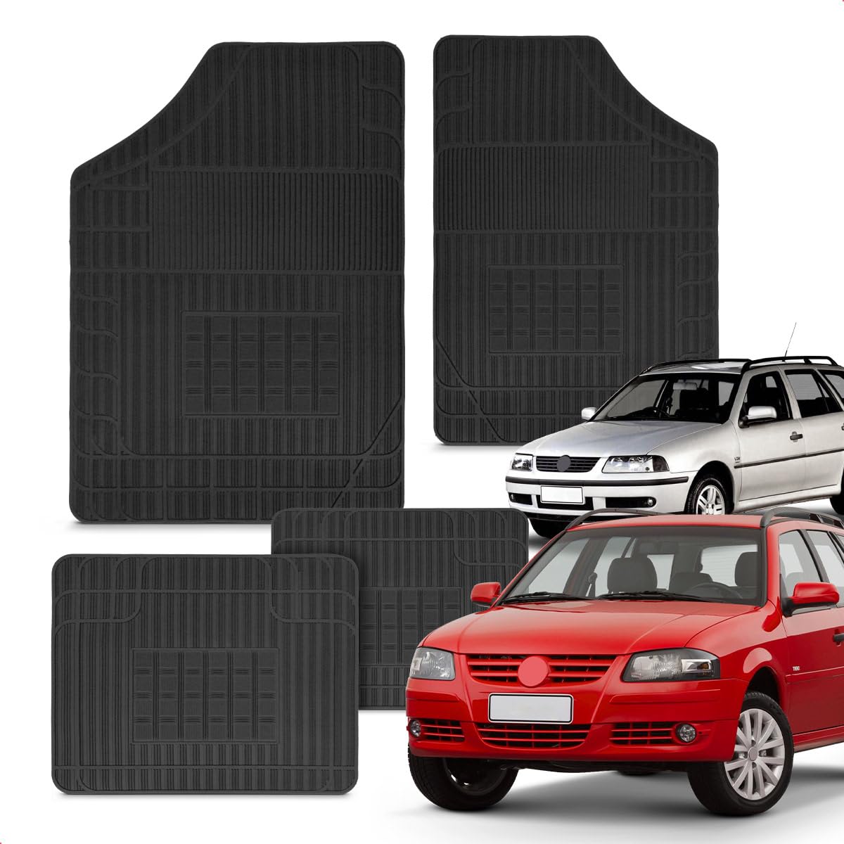 Jogo Tapete 100% Borracha Parati G3 G4 2000 A 2013 Impermeável Antiderrapante Automotivo 4 Peças