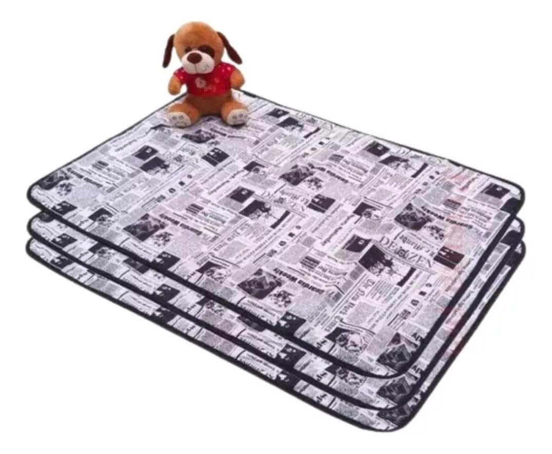 Kit 3 Tapetes Higiênicos estampados Lavável Super Absorção 300 Lavagens 100x70 (Rosa)