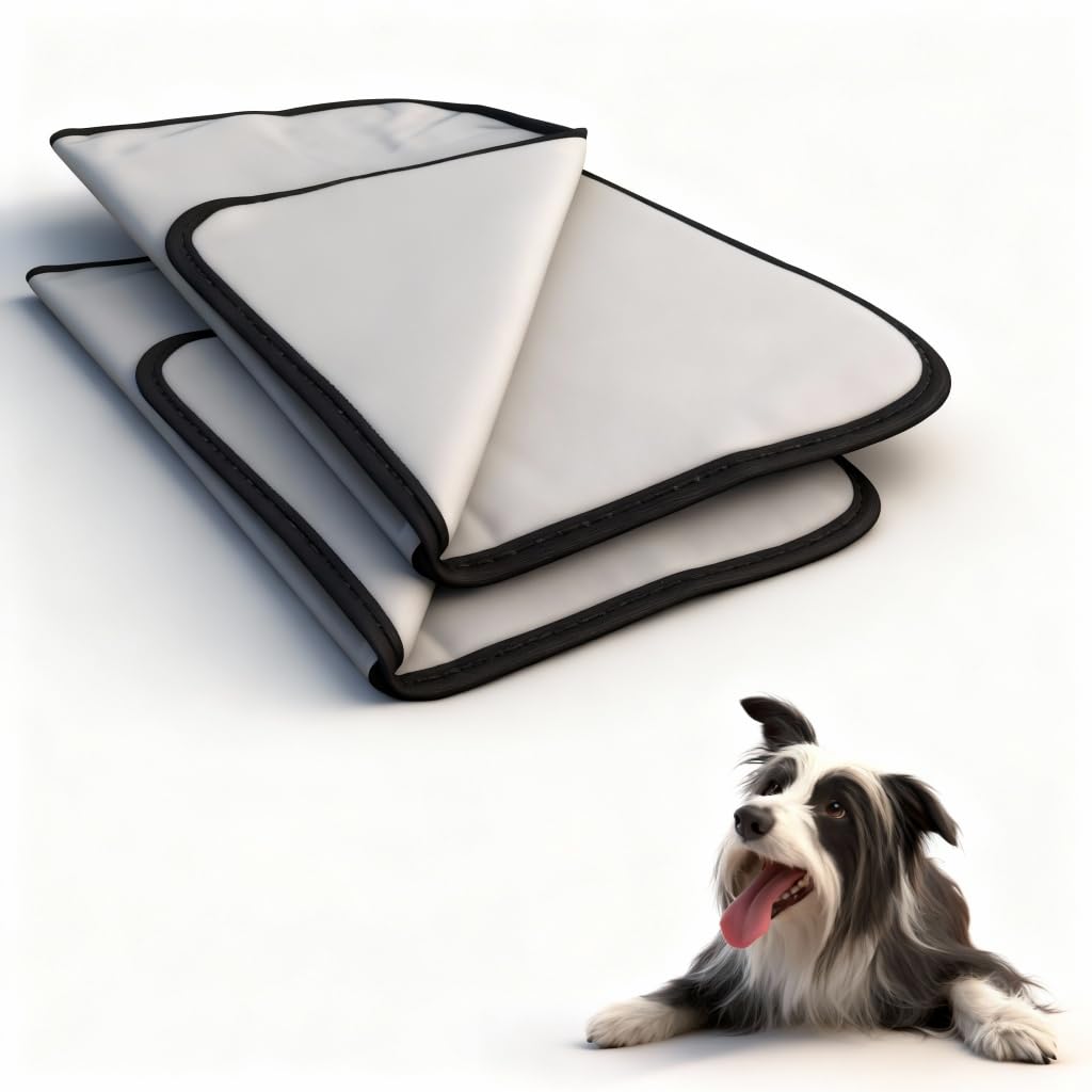 Kit 2 Tapetes Higiênicos Laváveis para Cachorro GG 100x90cm – Tapete Reutilizável Super Absorvente para Xixi Pet