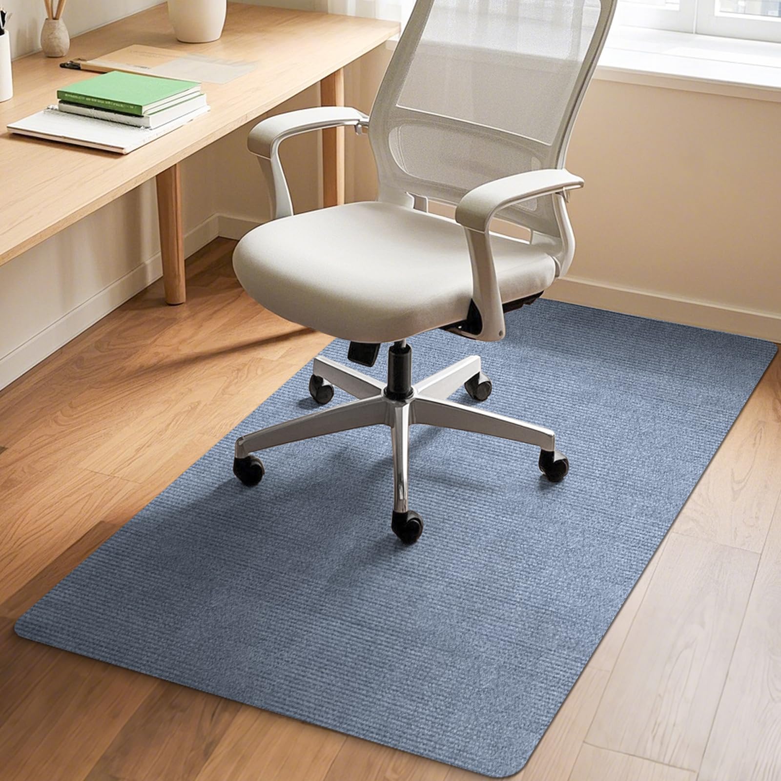 Tapete de cadeira de escritório para piso de madeira e azulejo, tapete de cadeira de mesa de computador de 122 x 91 cm, tapete antiderrapante para cadeira de rodas, protetor de piso grande