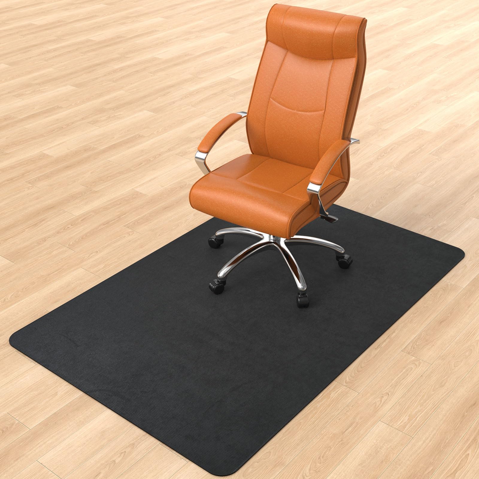 Tapete de cadeira de escritório para piso de madeira, tapete de veludo cotelê grande para jogos de 139,7 x 91,4 cm para cadeira de escritório, antiderrapante resistente para cadeiras de mesa