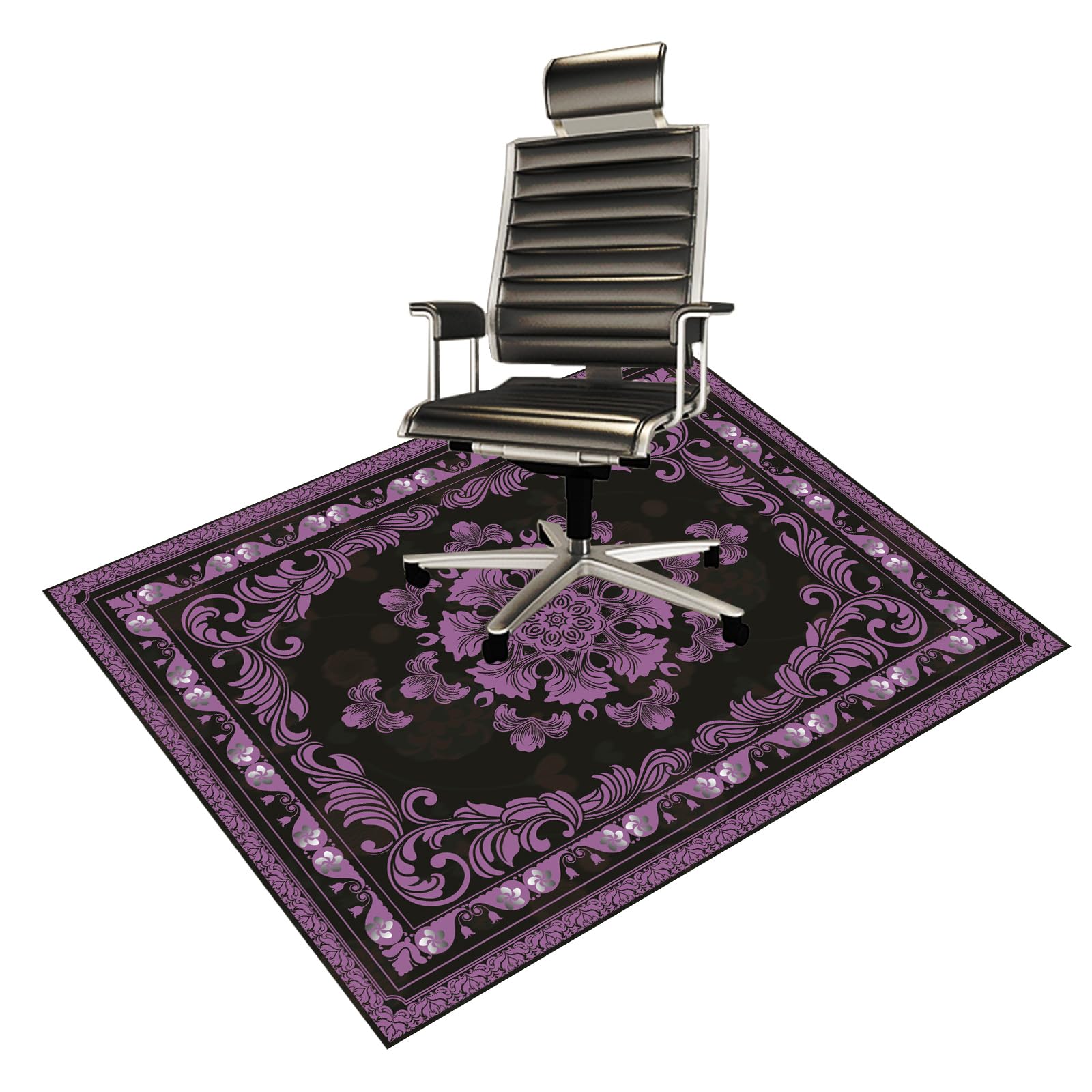 Tapete de cadeira de escritório, tapete de cadeira para piso de madeira, tapete de mesa para cadeira de escritório, cadeira de computador, tapete de cadeira de jogos de computador (roxo, 122 x 152 cm)