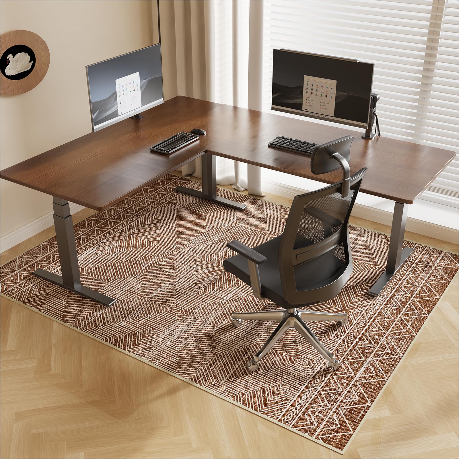 Tapete de cadeira de escritório para piso de madeira e azulejo, tapete de cadeira grande de 152 cm x 190 cm para cadeiras de rodas, antiderrapante sob a mesa, protetor de chão para escritório