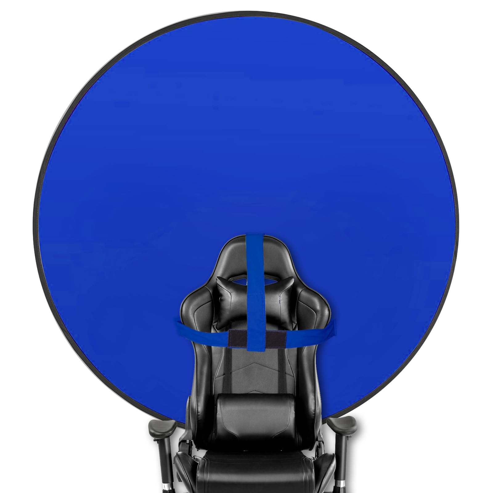 Cadeira Portátil Com Tela Verde, 57 Pol., Fundo Verde Suporte, Dobrável Dupla Face, Chroma Key, Para Fotografia, Streaming, Jogos, Fotos, Zoom, Bate-Papos E Reuniões (Azul)