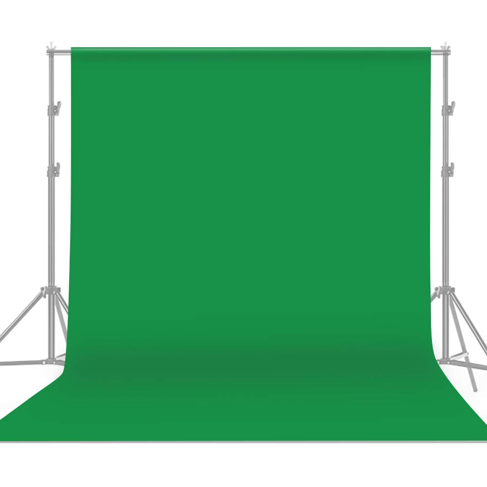 Fundo Verde Profissional 1 8 3 Tecido Lavável Sem Costura para Estúdio | Lavável, Passar a Ferro, Portátil, Bolso para Barra, Poliéster Algodão, Leve, Dobrável, Vinco