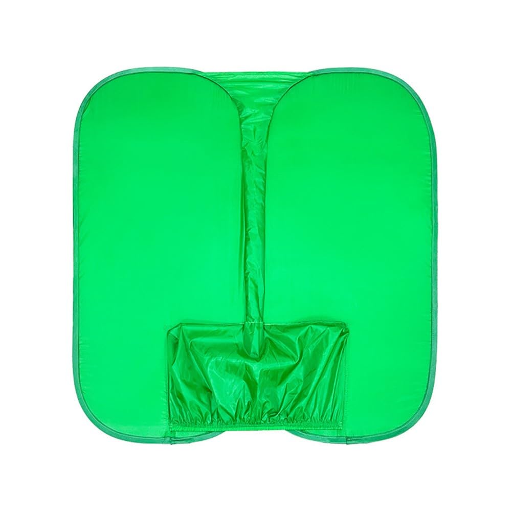 Fundo de tela verde portátil para cadeira, pano de fundo dobrável de veludo cromado com suporte, painel de estúdio de rugas para transmissão, chamadas de vídeo, fotografia, 102 x 103 cm