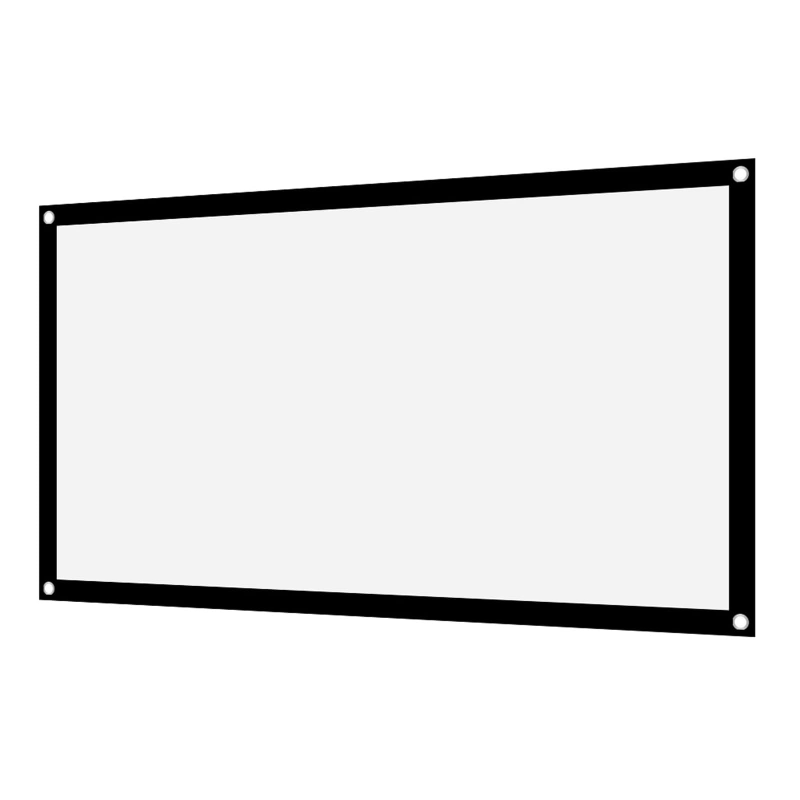 Keenso Tela Portátil de Projetor de Poliéster Branco, Sem Rugas, 100 Polegadas, Design Leve e Portátil, Suspensão Prática
