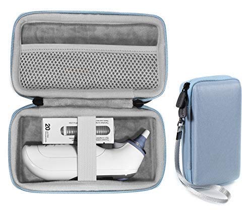 Estojo para termômetro de ouvido/infravermelho como Braun ThermoScan 7, 7+, 5 IRT6500, 3; iProven, iHealth, MILDSIX, KDT, EasyEast, CandyCare, LAMIG, Hugum, GoodBaby, Famidoc, Anthsania
