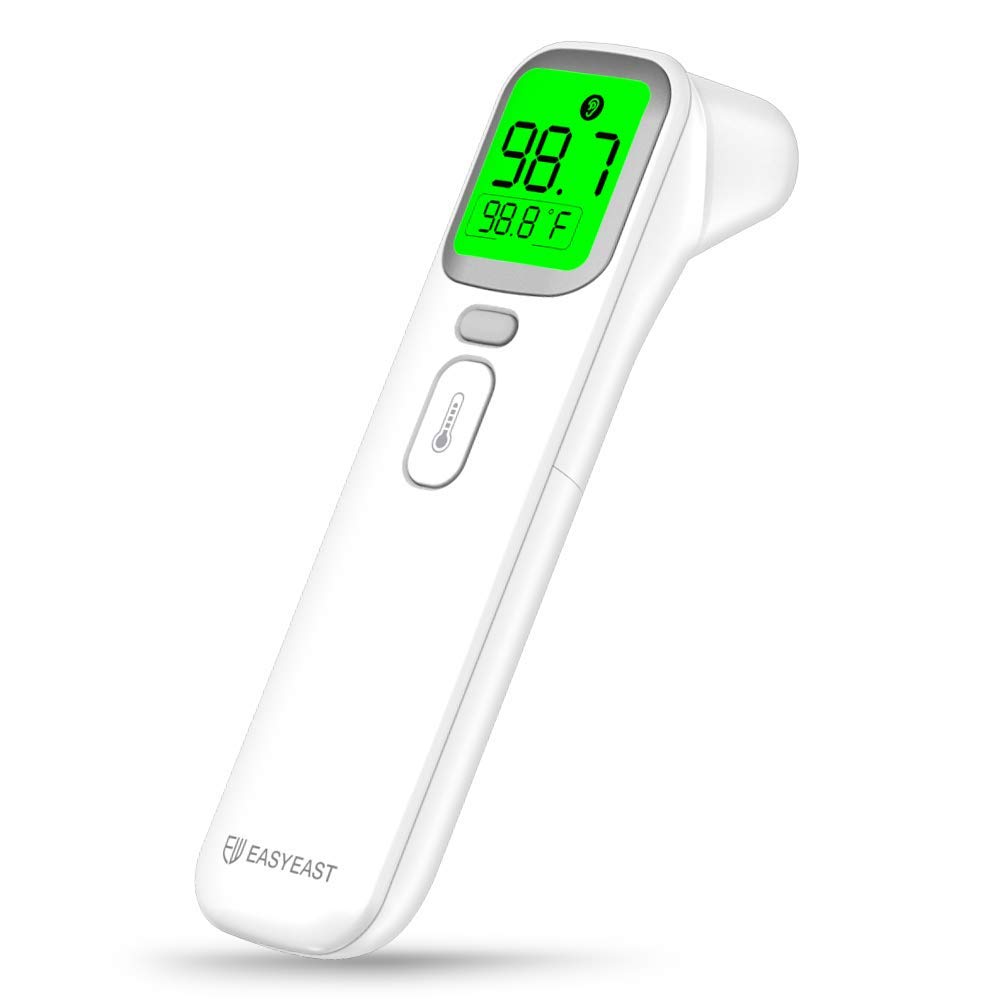 EasyEast Termômetro Infravermelho Sem Toque, Termômetro de Testa Inteligente, Termômetro Intra-Auricular para Adultos, Bebês e Crianças, Tela Digital Inteligente, Termômetro de Detecção de Leitura Ráp