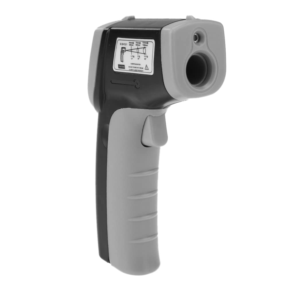 GOWENIC Termômetro Infravermelho Digital GM320, Pistola de Temperatura Sem Contato, Termômetro Infravermelho Com para Uso Industrial, HVAC, Motor, Cozimento, 50°C a 380°C (Preto)