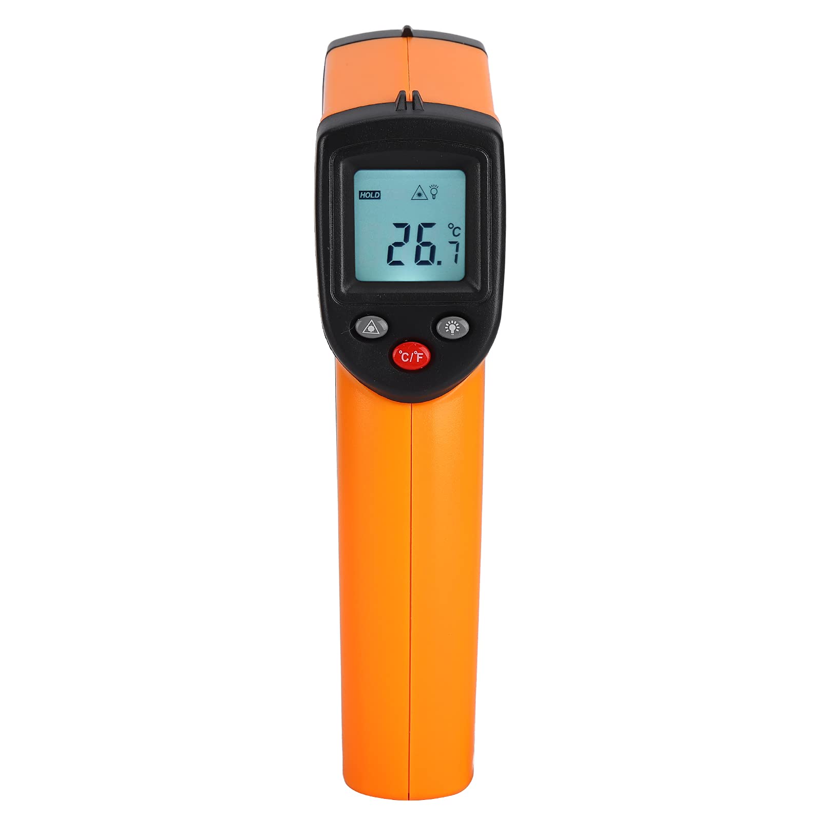Para uso alimentar e industrial - Termômetro infravermelho GM530 - Sensor de temperatura digital sem contato com emissividade ajustável e relação distância-ponto de 12 para 1 -