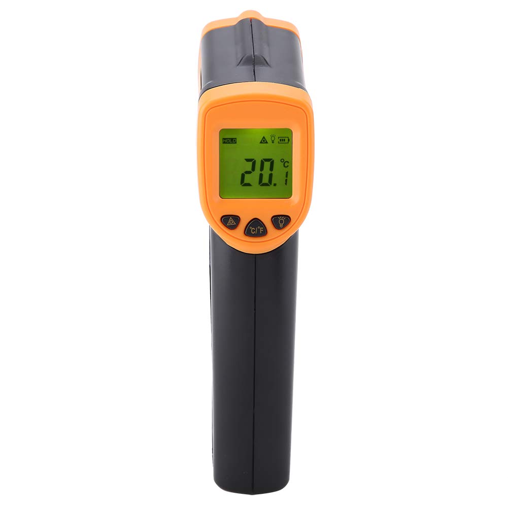Gonetre Termômetro Infravermelho Digital, Display LCD Sem Contato Com | Resposta Rápida de 0,5s, Relação de Distância de 12:1, Uso Industrial para Testes Químicos e HVAC, Punho de Borracha