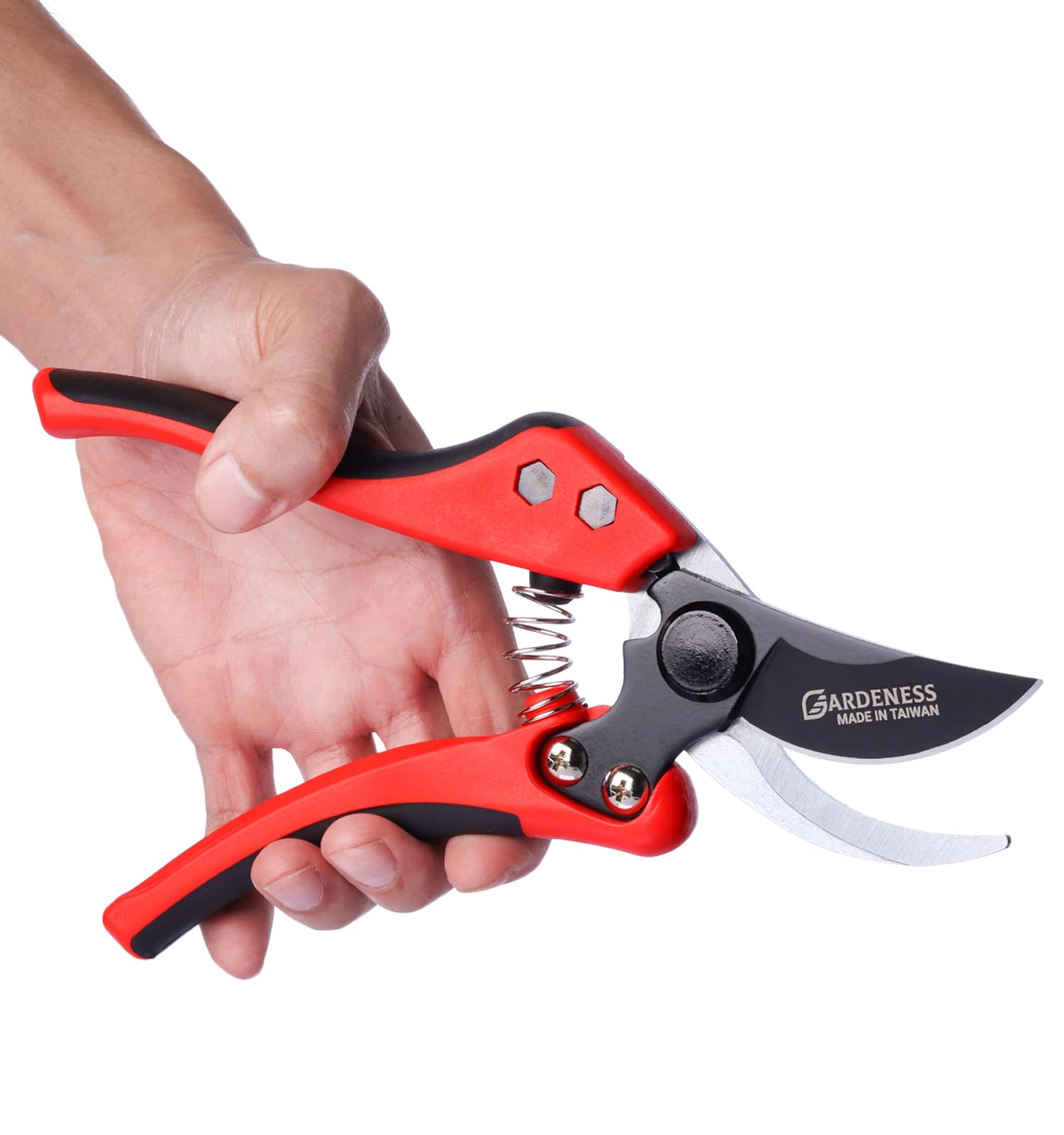 Gardeness Tesoura de Poda Bypass com Revestimento Antiaderente – Tesourão de Jardim Profissional com Cabo Ergonômico, Uso Pesado para Ramos, Flores e Jardinagem, Ideal para Pessoas com Artrite