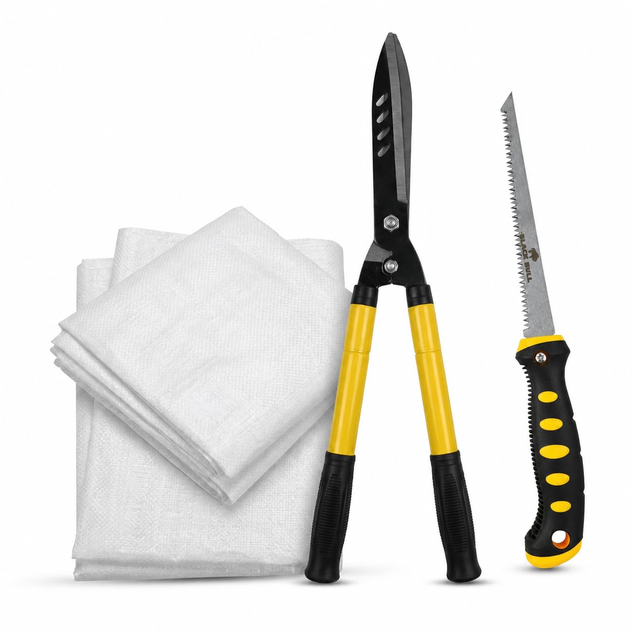 Kit Jardinagem Profissional Tesoura Corta Galho Extensível + Serra de Poda | Saco Coleta Reforçado, Lâmina Aço Inox, Corte Preciso, Cabo Antiderrapante, Ideal Árvores Plantas Jardim