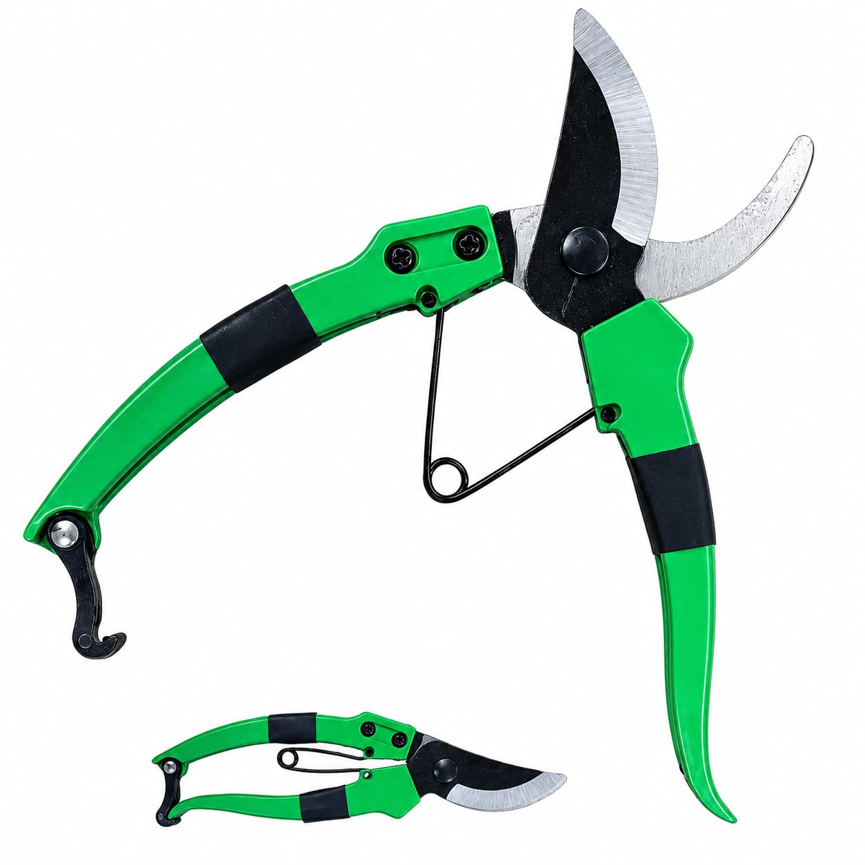 Tesoura de Poda Profissional 18cm Aço Inox, Cabo Ergonômico Antiderrapante, Trava de Segurança, Ideal para Jardim Plantas Galhos Flores