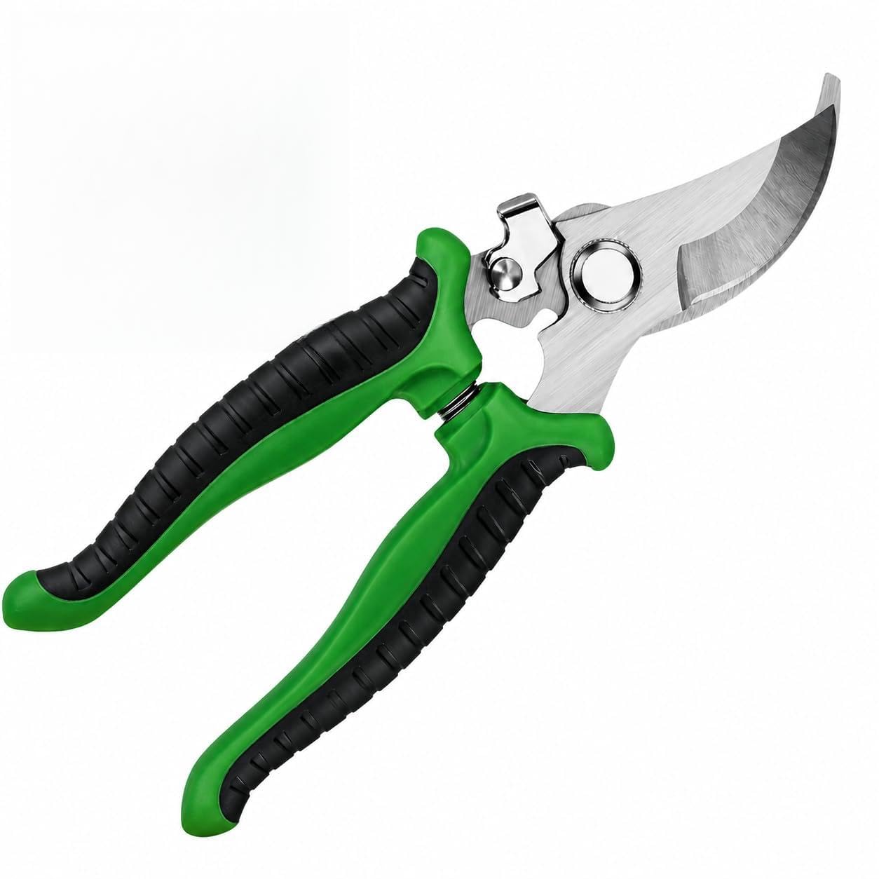 Alicate de Poda Tesoura de Poda para Plantas Alicate de Podar Plantas Profissional Tesoura de Jardinagem Aço Inox com Mola de Retorno Trava de Segurança e Corte Preciso para Galhos (1, Verde)