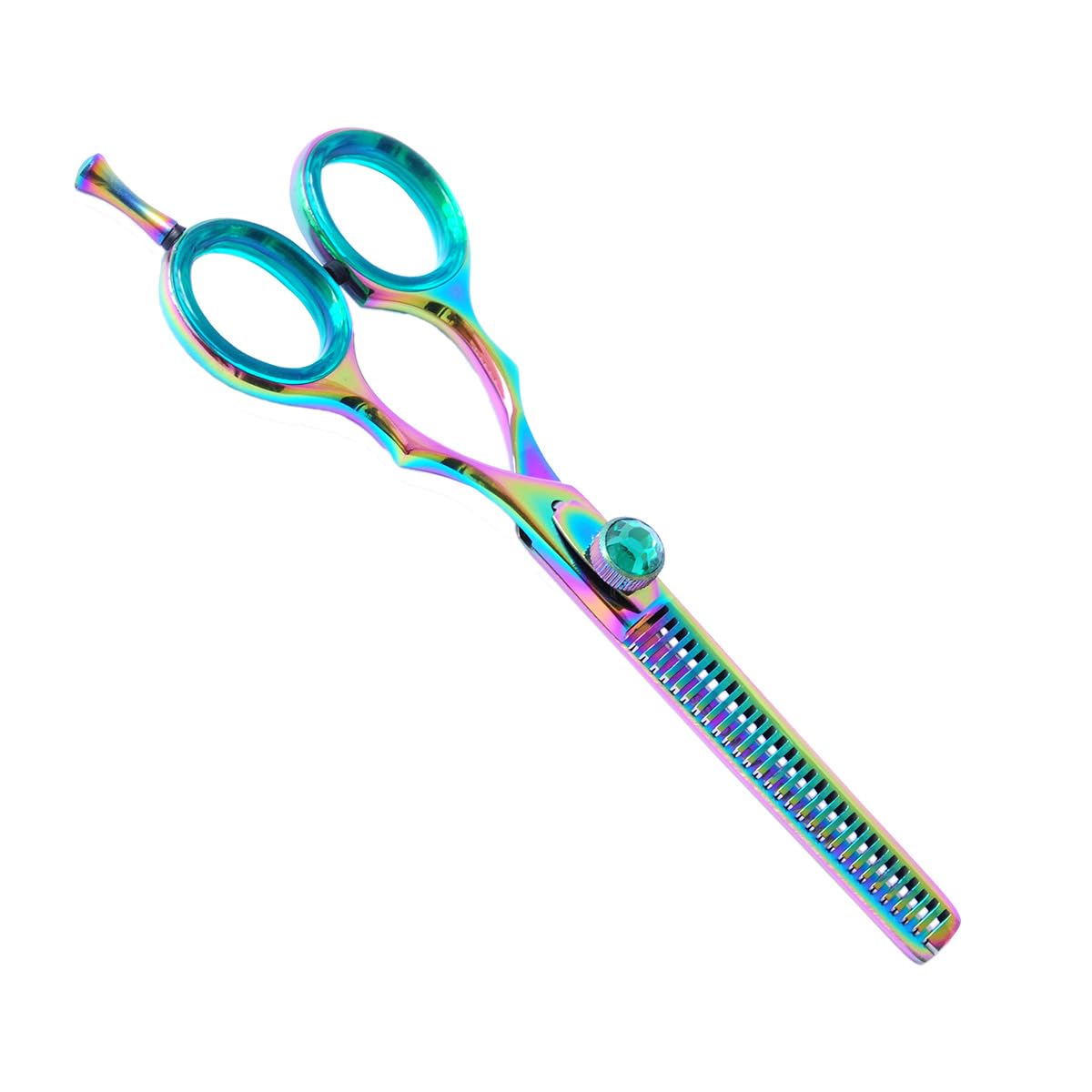 Utility Tesoura Maryam Semi Dentada 7" Tosa Profissional Pet Shop (Petróleo)