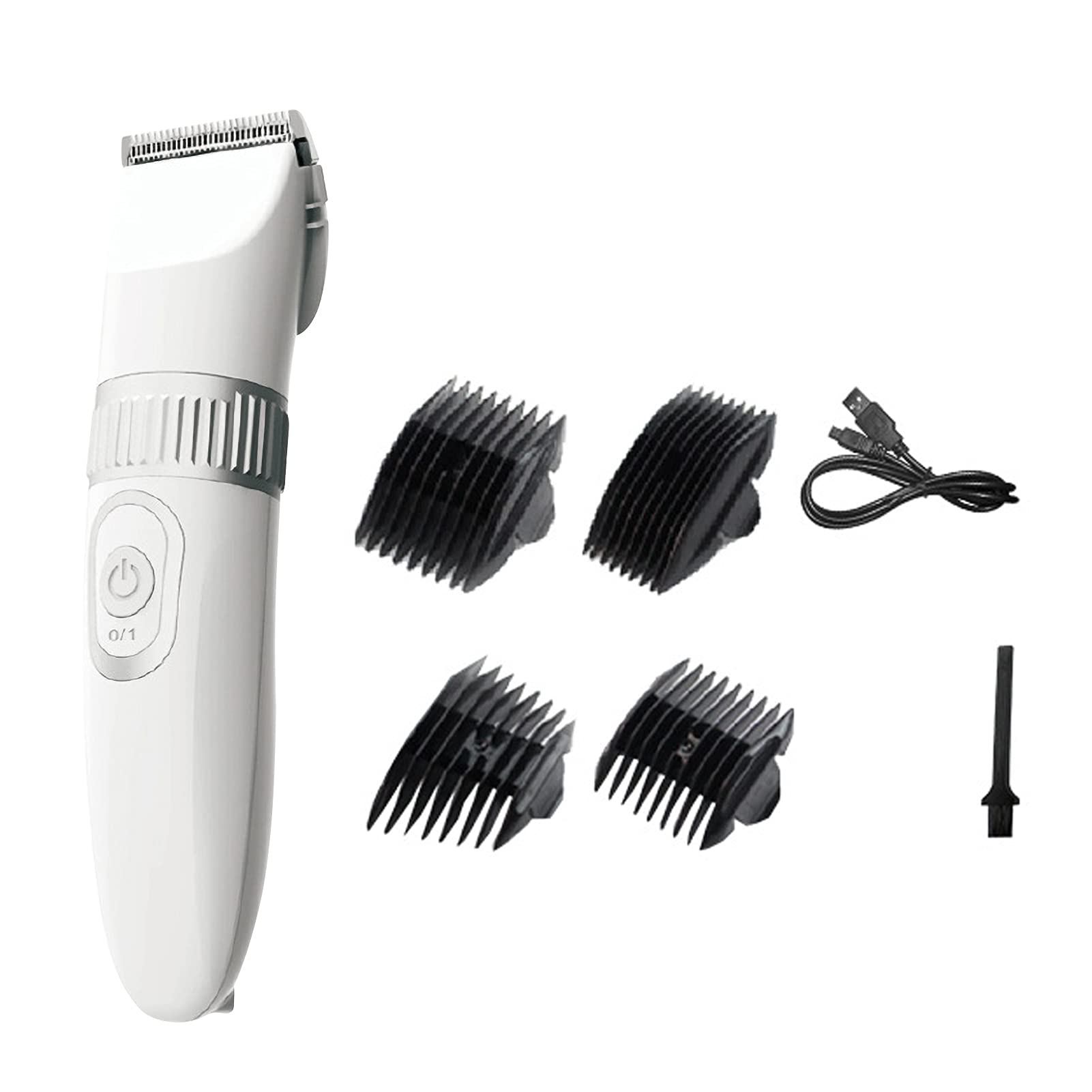 Kit de Tosa com Cortador Cabelo Pet Elétrico Recarregável Sem Fio Silencioso Trimmer para Lavável Uso Corporal Inteiro Enquanto Carrega Bit Ferramenta Cerâmica Engrenagens 4 Pentes Limitadores Ferrame