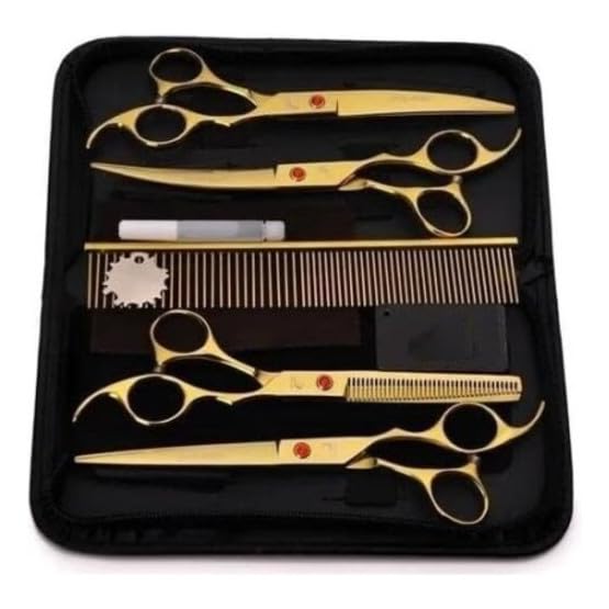 Pet De Tosa Kit De 4 Tesouras E 1 Pente Gold Tubarao