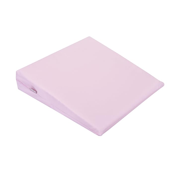 Travesseiro Rampa Antirrefluxo Bebê Minasrey | 100% Algodão | Loupiot Cores | 36x36x8cm (Rosa Bebê)