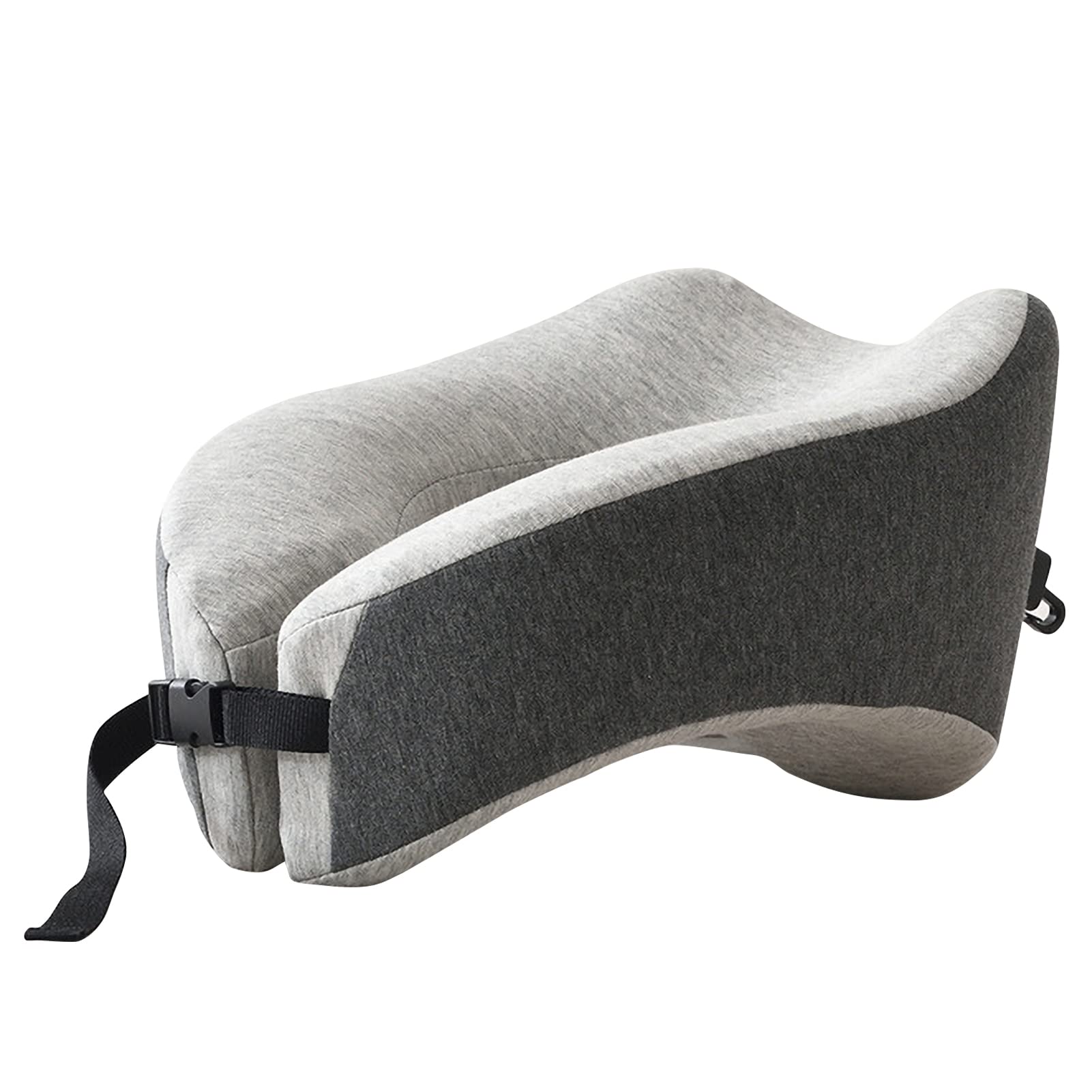 Travesseiro de Pescoço em Forma U para Viagem Espuma Memória Apoio ao Portátil com Fivela Lavável Macio e Confortável Almofada Cervical Avião Escritór