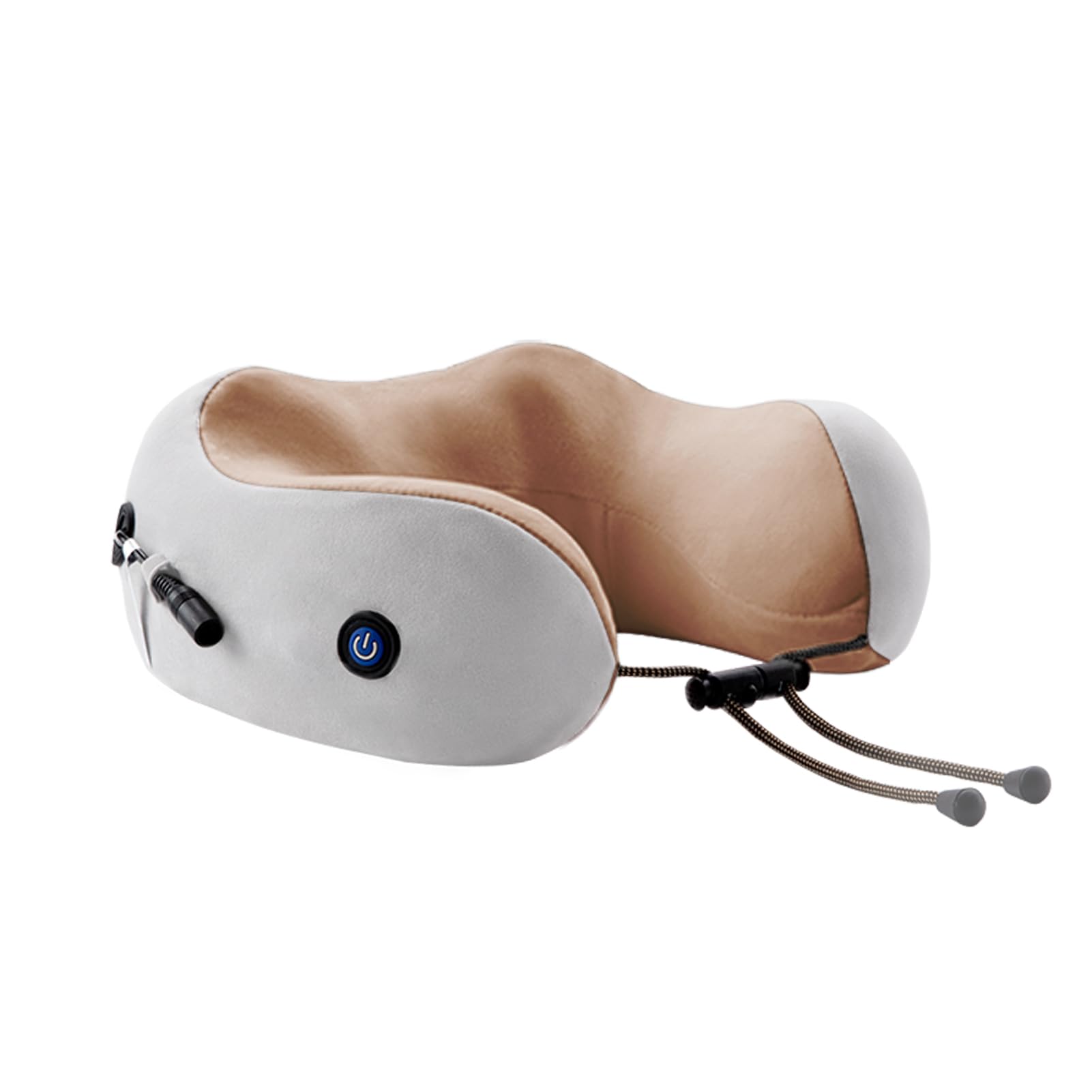 Travesseiro de Massagem em Forma U Elétrico Massageador Pescoço com Timer 15min por Vibração Confortável Bateria Interna para e