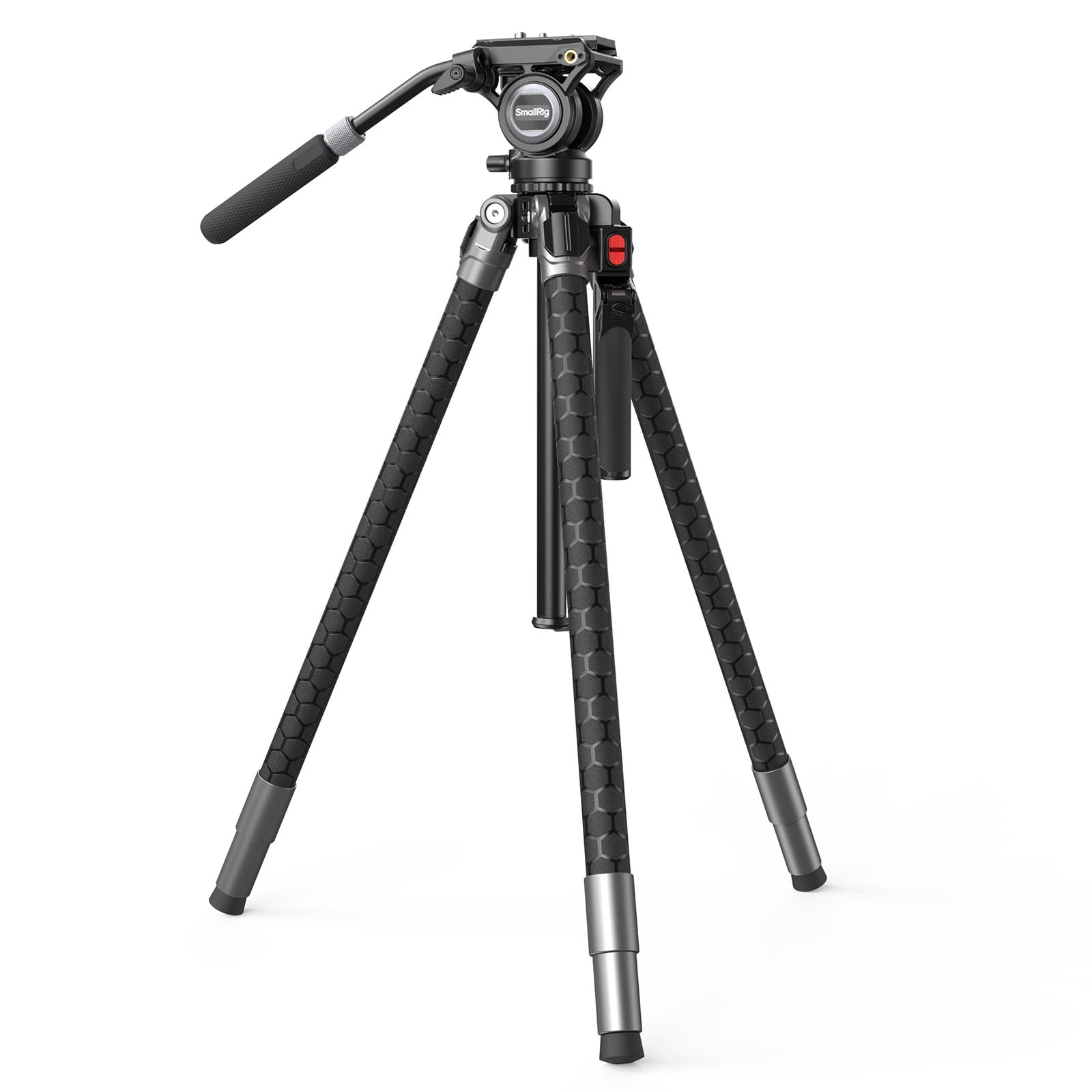SMALLRIG Tripé de câmera de alumínio hidráulico TRIBEX SE Potato Jet, com cabeça de fluido de vídeo, carga de 6 kg/13,2 lb, altura máxima 166 cm, tripé de vídeo profissional para entrevistas/casamento