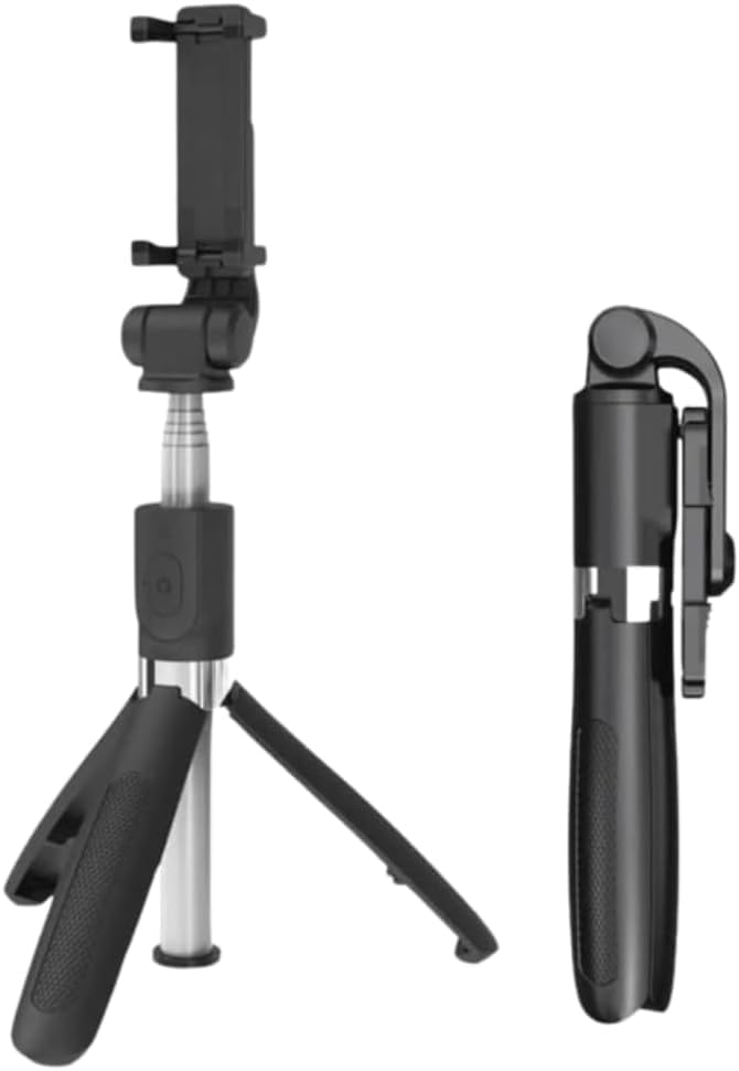 Top Bastão Tripé Pau de Selfie Bluetooth 3 em 1 Dobrável 360º com Controle Remoto para Celular e Câmera – Selfie Stick Compacto Leve Ajustável para Vídeos, Fotos, Lives, Reuniões e Viagens