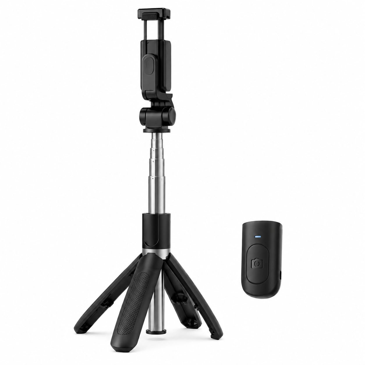 Bastão Tripé 3 em 1 para Celular com Controle Bluetooth, Pau de Selfie Dobrável 360° e Suporte Universal, Tripé de Mesa Portátil para Gravação de Vídeos, Fotos e Lives em ABS e Alumínio