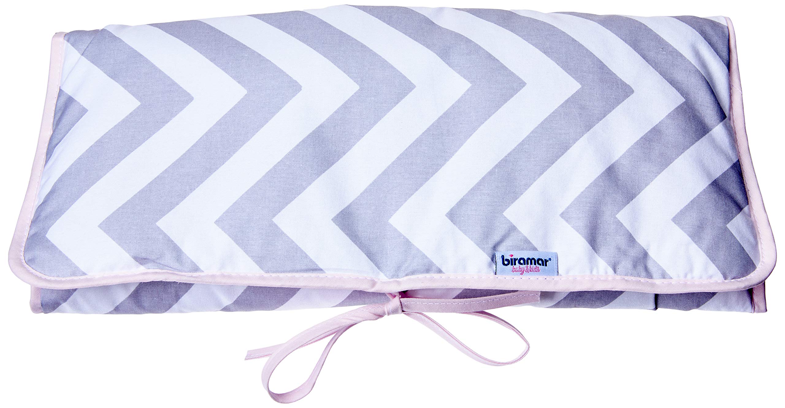Biramar Baby Brooklyn Chevron Trocador Portátil, Rosa, 55 x 40 cm