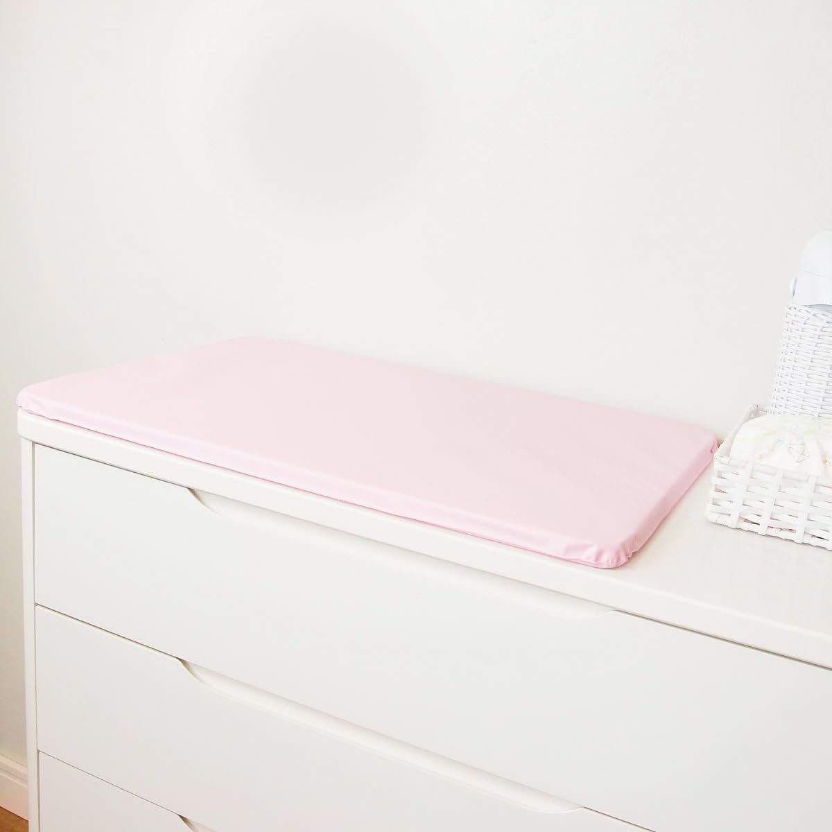Trocador de Fraldas Para Cômoda Slim Impermeável 66x44cm Atóxico Lavável e Resistente Rosa