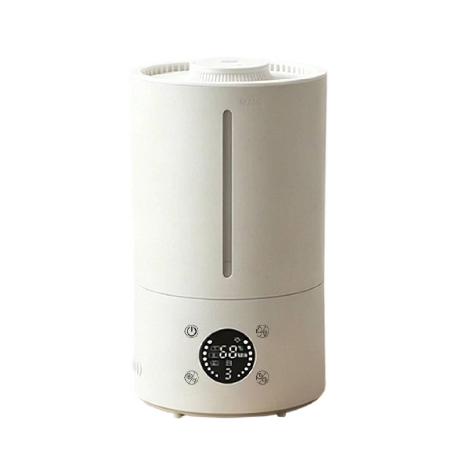 Umidificador d, vaporizador, difusor e purificador com reservatório de 4 litros, visor digital redondo, controle por toque, controle remoto,