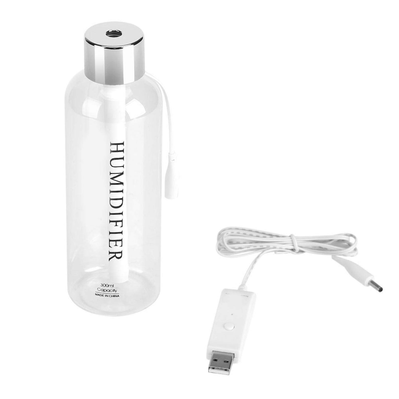 Mini umidificador de ar, umidificador de mesa USB super silencioso de 300 ml, para viagem, escritório, carro, quarto de bebê