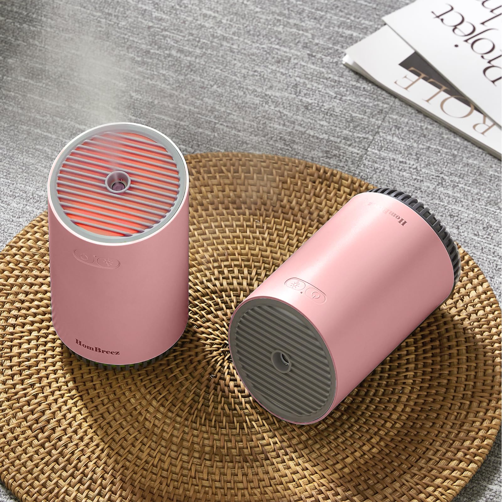 Mini umidificador, mini umidificador para mesa, umidificador de ar pequeno de 320 ml para plantas de quarto, umidificador de névoa fria para bebês, umidificador portátil para carro com luz