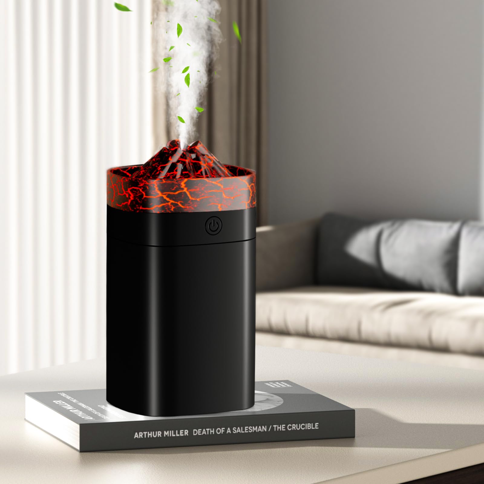 Mini umidificador portátil, umidificadores pessoais de mesa USB de 400 ml com 2 modos, spray grande, pequeno umidificador para casa, quarto, bebê, carro, escritório, viagens, com luz LED de 7 cores