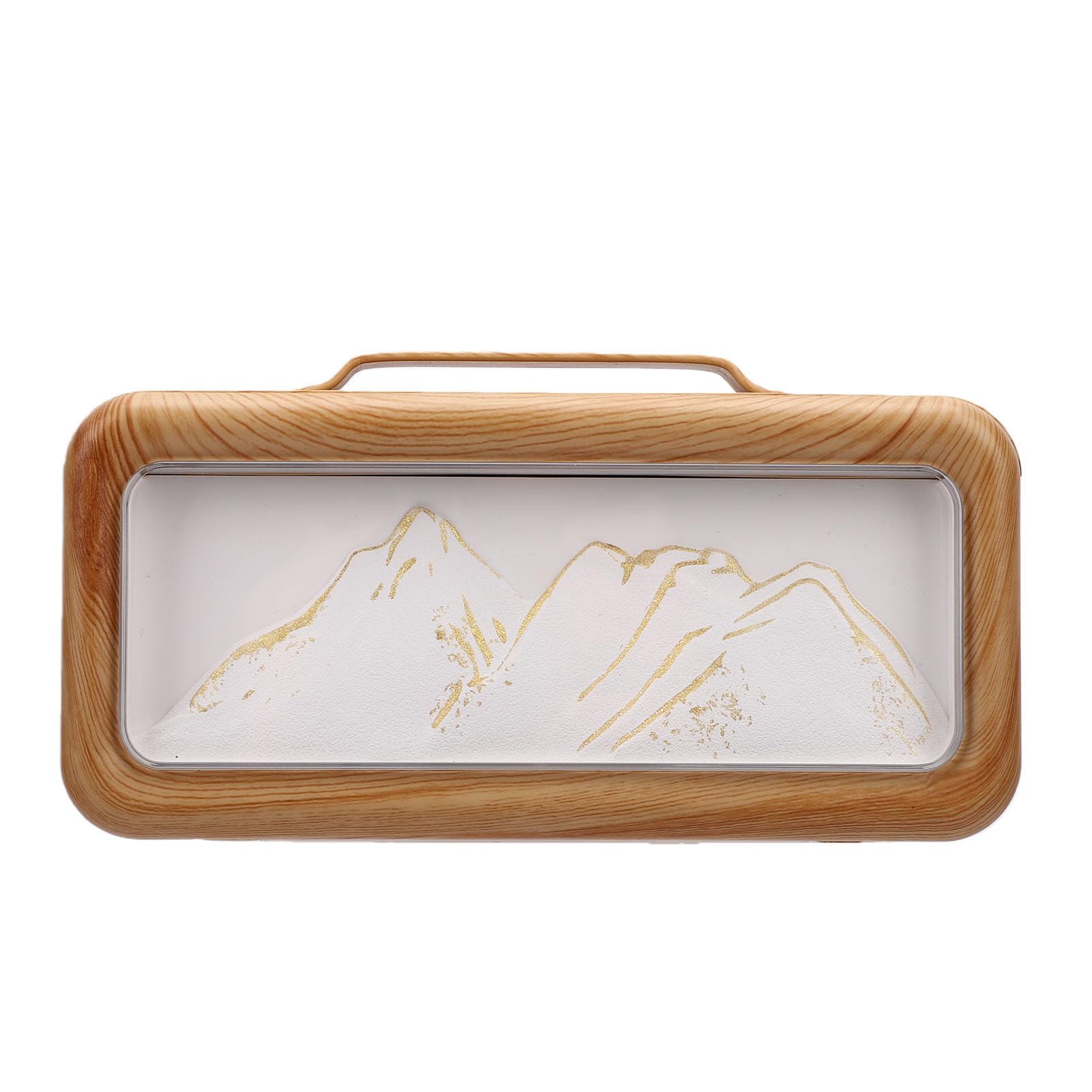 GLOGLOW Umidificador de Spray Duplo USB Snow Mountain Umidificador Com Luz Noturna Silenciosa e Tanque de 600ml para Quarto de bebê Yoga (Grão de madeira leve)