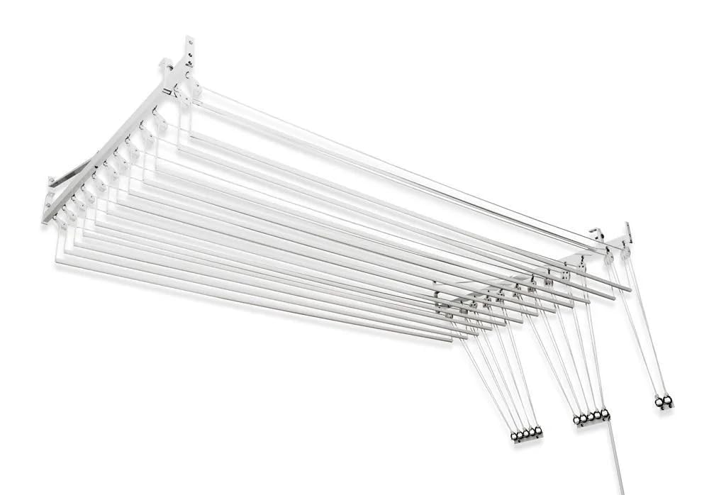 Varal de Teto ou Parede Para Apartamento 120cm 12 Varetas Individuais