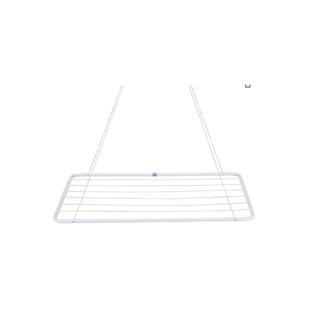 Varal de Teto Portátil, Aço, Branco, 90x56cm, Capacidade 13kg, 13 Metros de Corda, Kit de Instalação Incluído