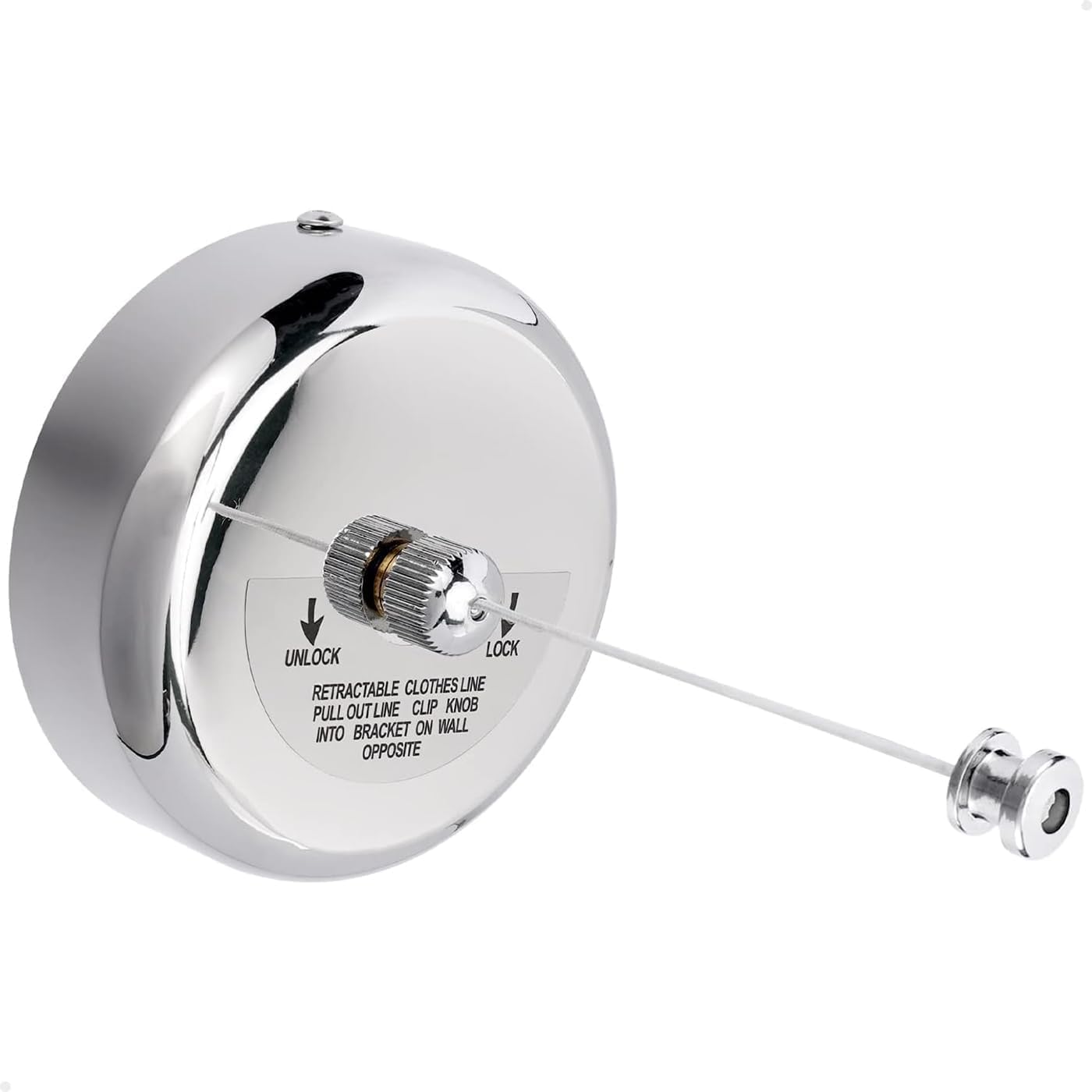 Varal Retrátil Inox 2,5m Antiferrugem de Parede | Suporta Até 7kg | Compacto e Dobrável | Ideal para Lavanderia, Banheiro, Varanda, Apartamento, Hotel e Pousada