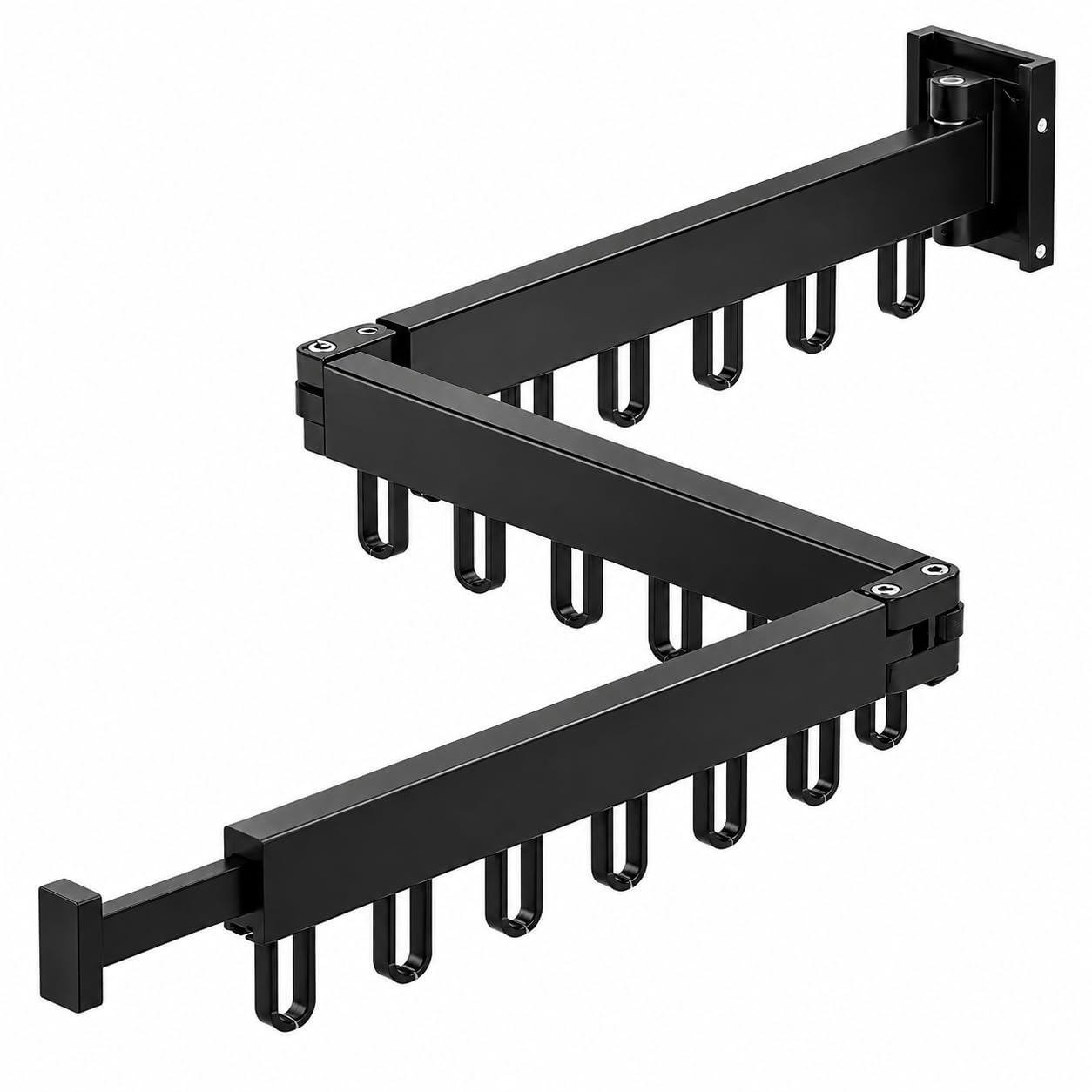 Varal de Parede Retrátil Dobrável Slim para Lavanderia | 3 Partes Dobráveis, Suporta até 35 kg, Economiza Espaço, Ideal para Apartamento, Design Ajustável