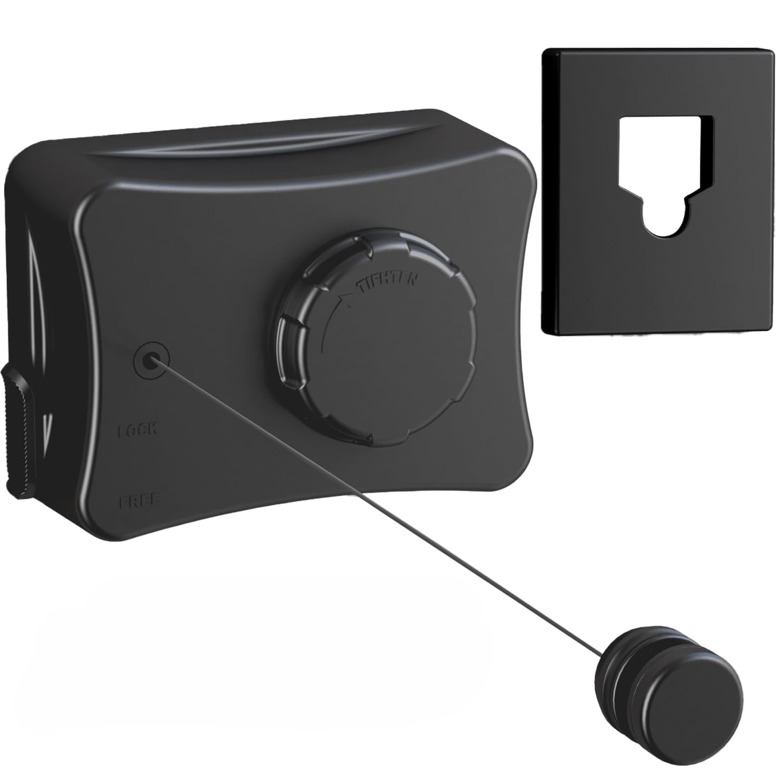 Varal Retrátil de Parede 5 m com Corda de Aço Inoxidável | Suporta até 20 kg, Instalação sem furos, Design anti-flacidez, Uso interno e externo, Aço Inoxidável 304
