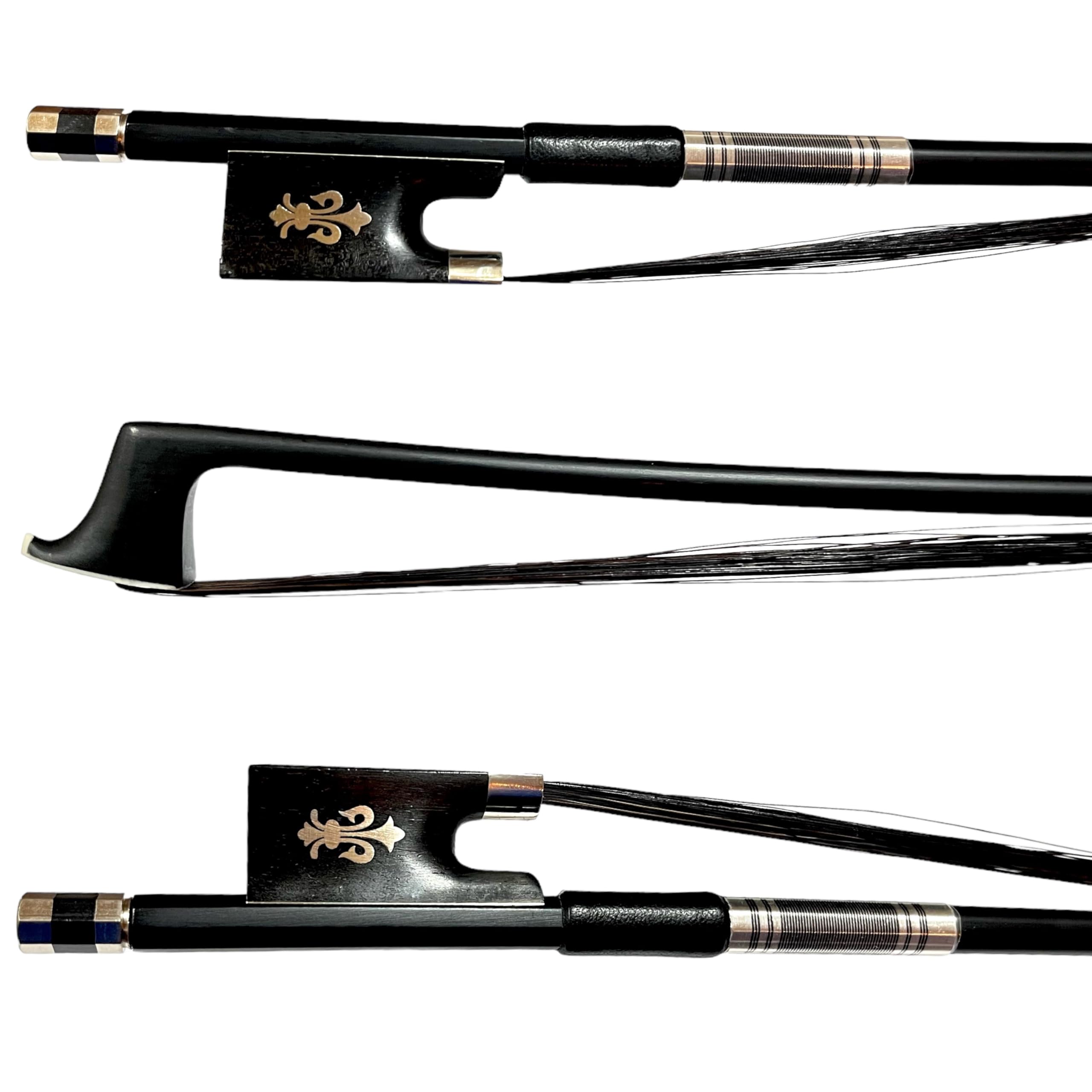 Arco Violino 4/4 Fibra de Carbono Profissional Premium Gold Talão Trabalhado