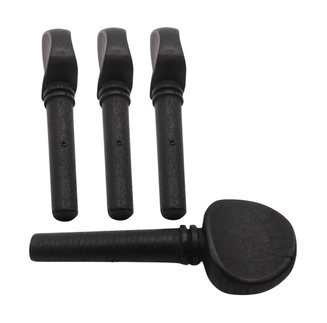 Kit 4 Cravelhas Tarraxas para Violino 4/4, Preto, 4 cm Comprimento