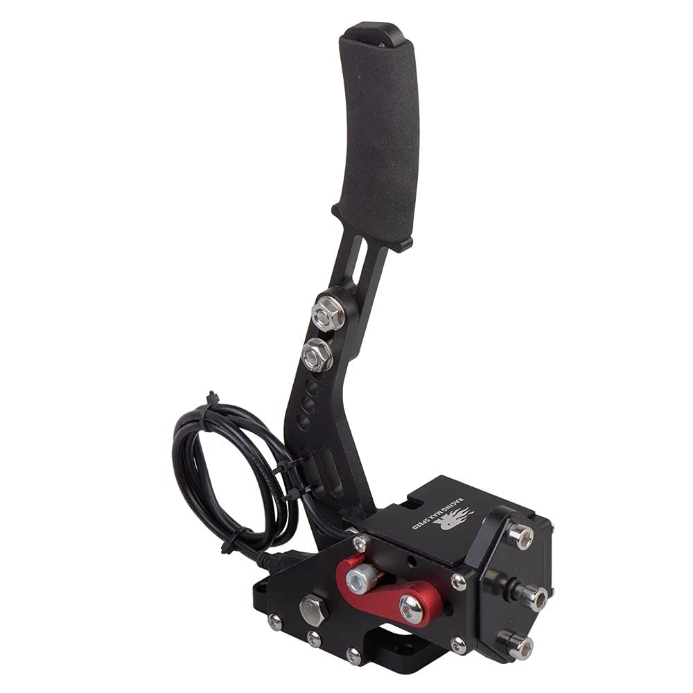CNRAQR PC Racing Game USB Handbrake for 16Bit SIM for Racing Games, Compatible with G27 G29 G923 T500 T300 Simulate Linear Handbrake-Excluding Installation Bracket(Only PC System)