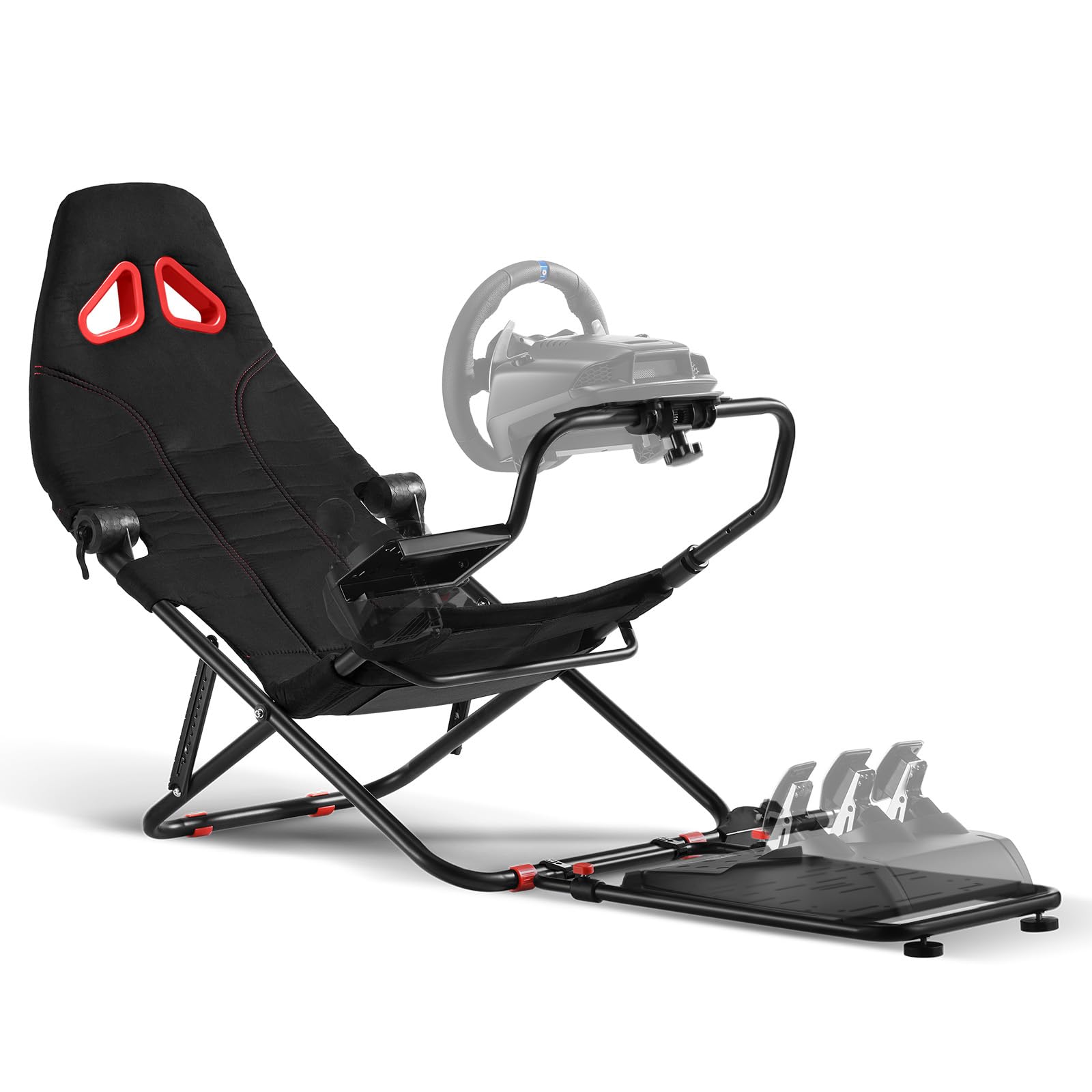 DIWANGUS Racing Simulator Cockpit Suporte de volante dobrável com assento Sim para Logitech G29 G920 G923 G27 G25 Thrustmaster T248X T248 T300RS T150 458 TX Xbox PS4 PS5 Acessórios